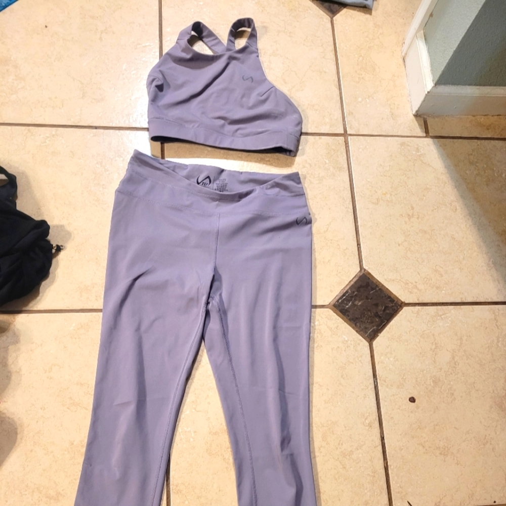 TLF light purple workout set.